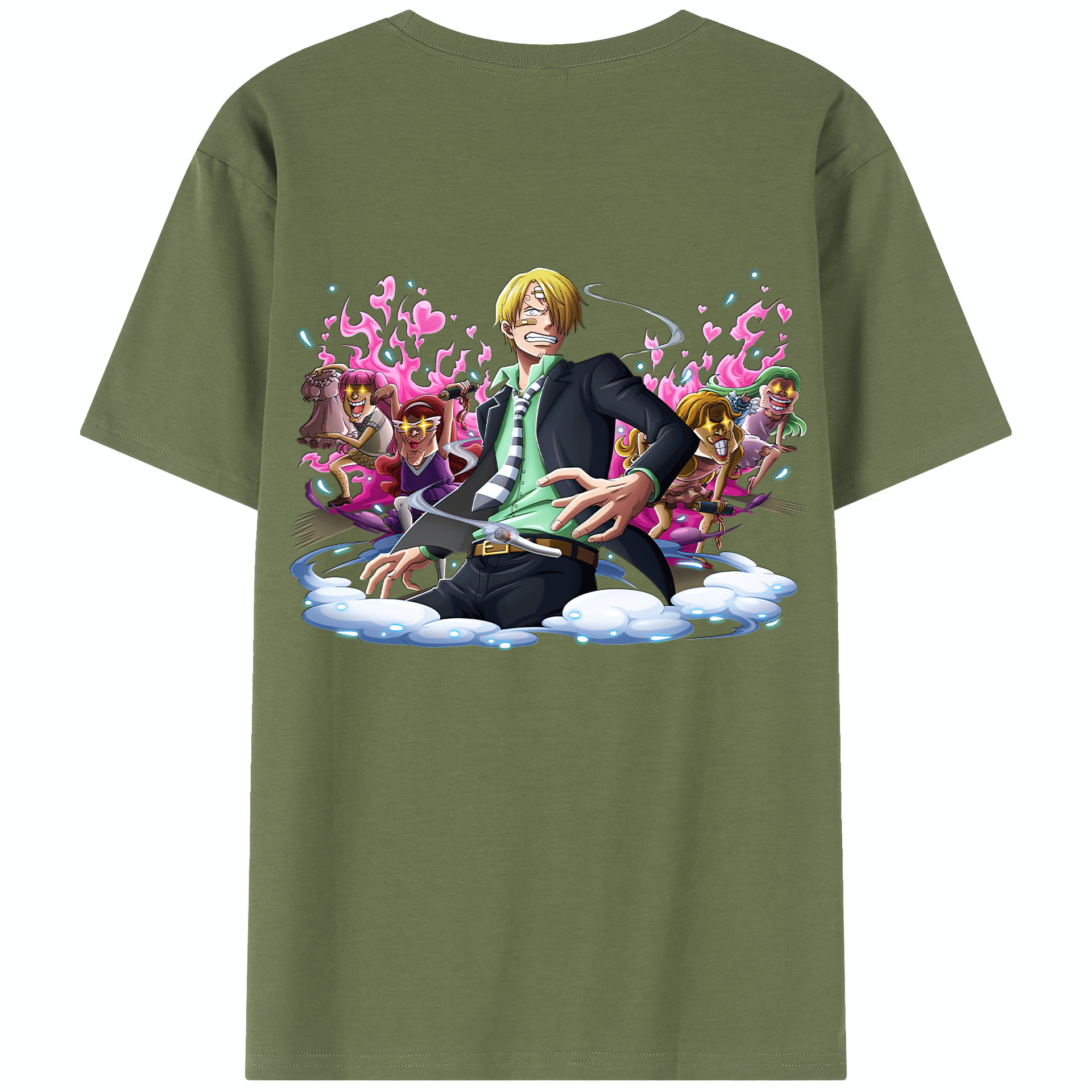 ワンピース サンジ ONE PIECE Sanji 綿100％半袖Tシャツ（背面プリント）